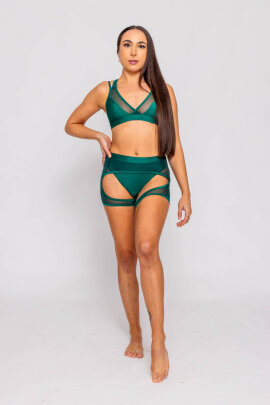 AMBR Designs Sculp Crop Top Emerald L