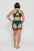 AMBR Designs Sculp Crop Top Emerald L