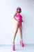 Pole Addict Bodysuit Mesmerised Neon Pink XS