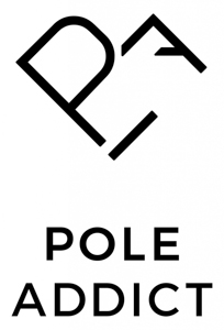 Pole Addict Logo black on white background